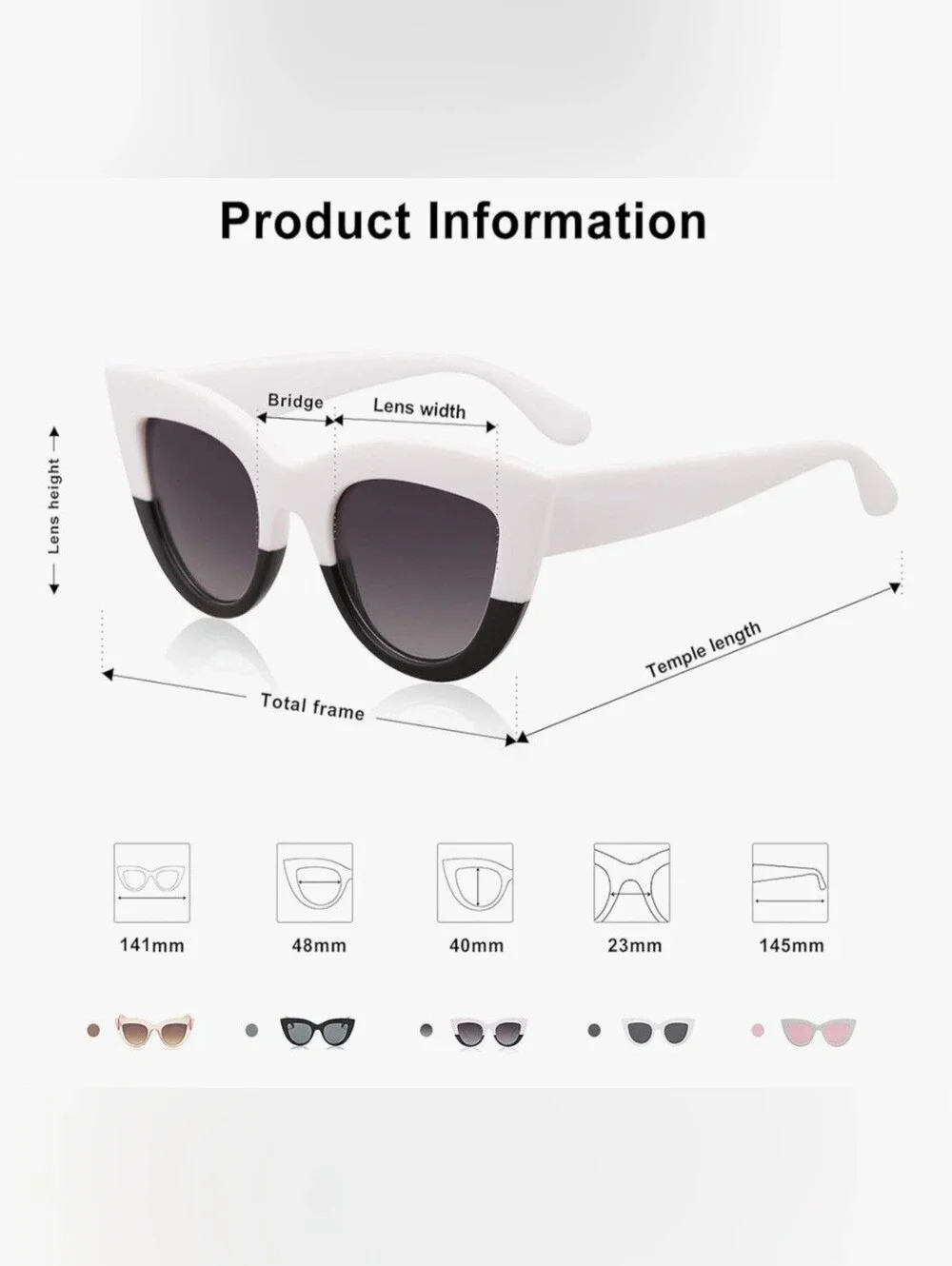 SOJOS Retro Small Vintage Cat Eye Sunglasses for Women Cute Fashion UV400 SJ2939